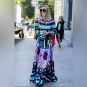 Valentino Garavani Counting Six Print Maxi Dress size 6